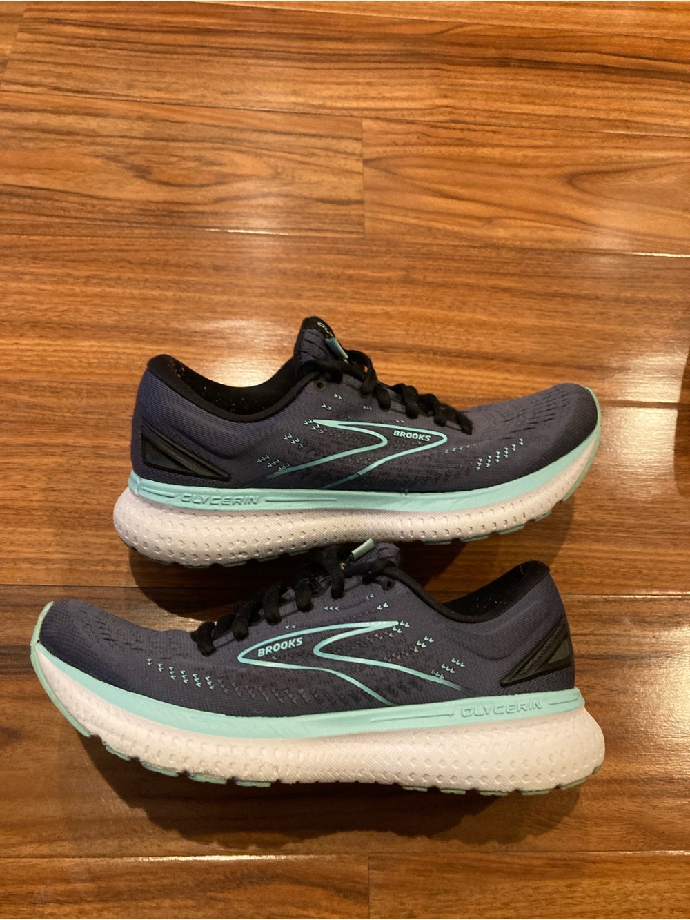 Brooks Womens Glycerin 19 1203431B473 Blue Running Shoes Sneakers Size 7B